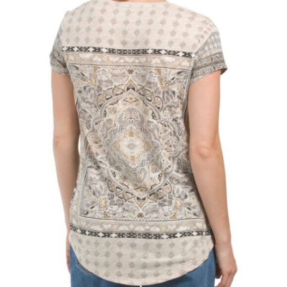 NWT Womens Lucky Brand Persian Carpet Tee MSRP $39.50 - Picture 2 of 3